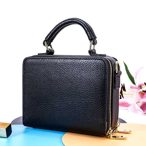 Women Genuine Leather Large Capacity Crossbody Bag Handbag