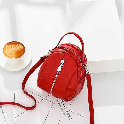 Women Faux Leather Leisure New Fashion Tiny Square Bag