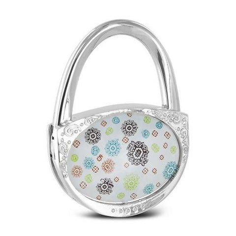 Pursfection Design Folding Handbag Purse Hook Hanger, Pinwheel