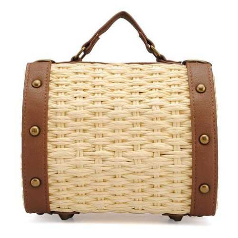 Women Staw Woven Shoulder Bag Beach Bag Handbag