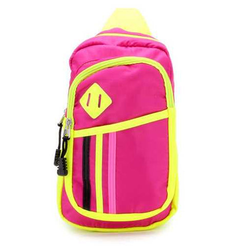 Men And Women Casual Sports Bags Block Color Chest Bags Shoulder Bags