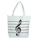 Women Canvas Musical  Shopping Bags Tote Girls Portable Shoulder Bags Handbags