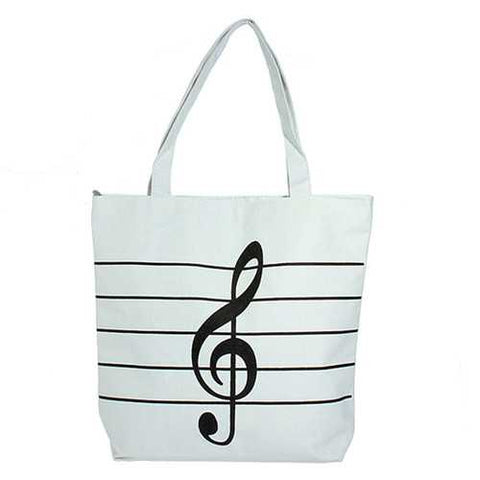 Women Canvas Musical  Shopping Bags Tote Girls Portable Shoulder Bags Handbags