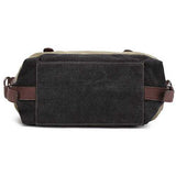 Women Casual Stripe Canvas Handbags Micro-Fibric Leather Sho