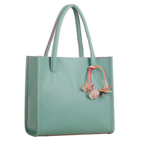 Women Candy Color Retro Commuter Handbags Shoulder Bags