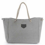 Women Canvas Rope Tote Bags Casual Shoulder Bags