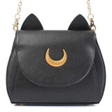 Sweet Women's Crossbody Bag Cat Shoulder Bags With Moon Print and Ear Pattern Design
