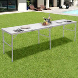 8' Aluminum Folding Picnic Camping Table
